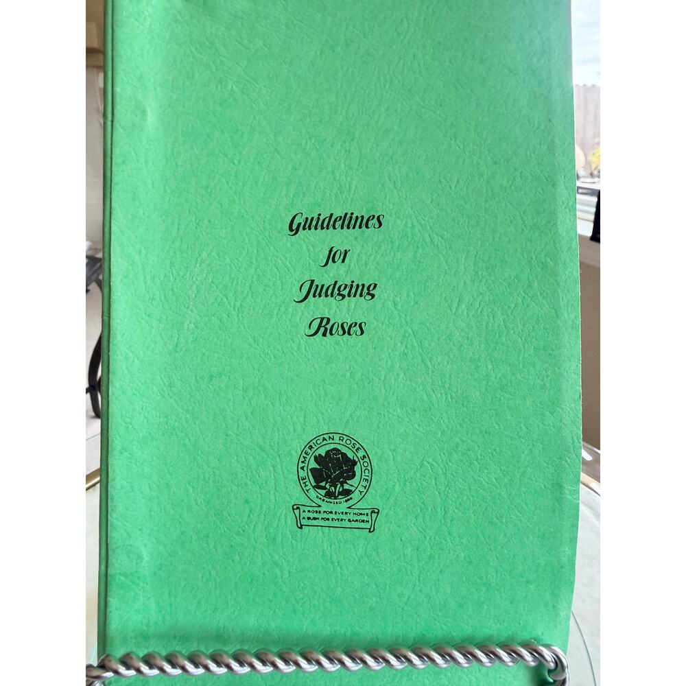 American Rose Society Judges Handbook Guidelines for Judging Roses 1993